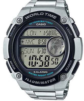 Casio, Men’s Watch Digital, Black Dial Silver Stainless Band, AE-3000WD-1AVDF